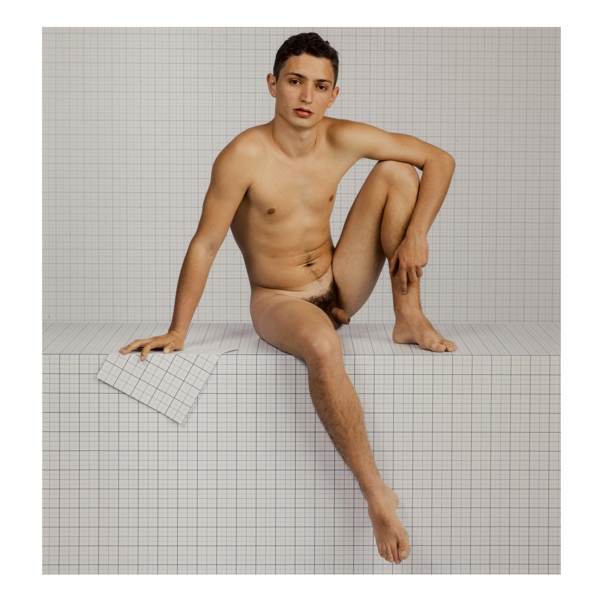 Charlie White - Naked Boy Sitting Down, Looking Towards Camera (From Self Portrait)