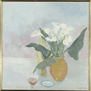 Charlotte Ardizzone - Flowers with wine glass