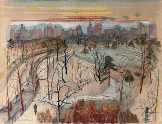 Charlotte Berend-Corinth - A view of Central Park, New York