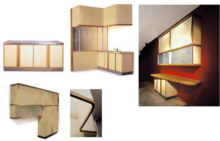 Charlotte Perriand - An Ash, Plywood, Formica, Pine, Aluminum And Steel Kitchen, 1949-50