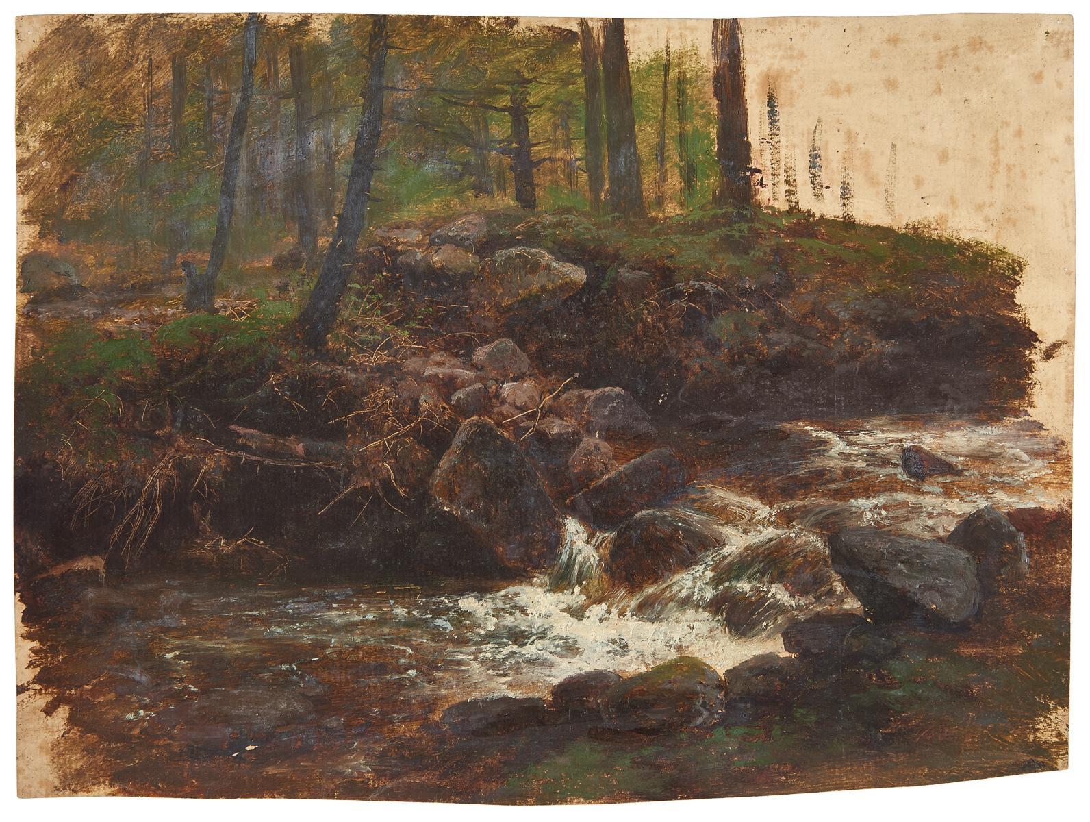 Charlotte Piepenhagen - Wildbach im Wald