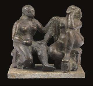 Charlotte van Pallandt - Twee zittende figuren - Two seated figures