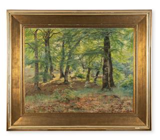 Charlotte Wahlström - Beech forest with deer