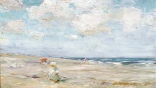 Chauncey Foster Ryder - Figures on the beach