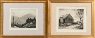 Chauncey Foster Ryder - Two Framed Prints: French Hill and The Old Farm