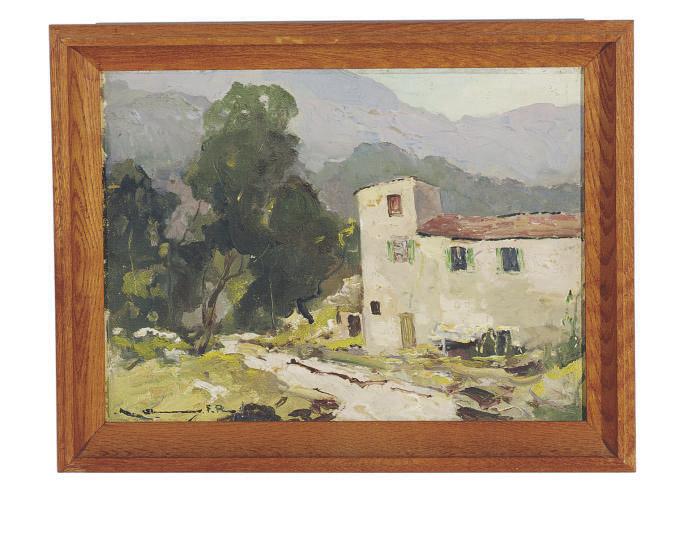 Chauncey Foster Ryder - White house in a green lush landscape