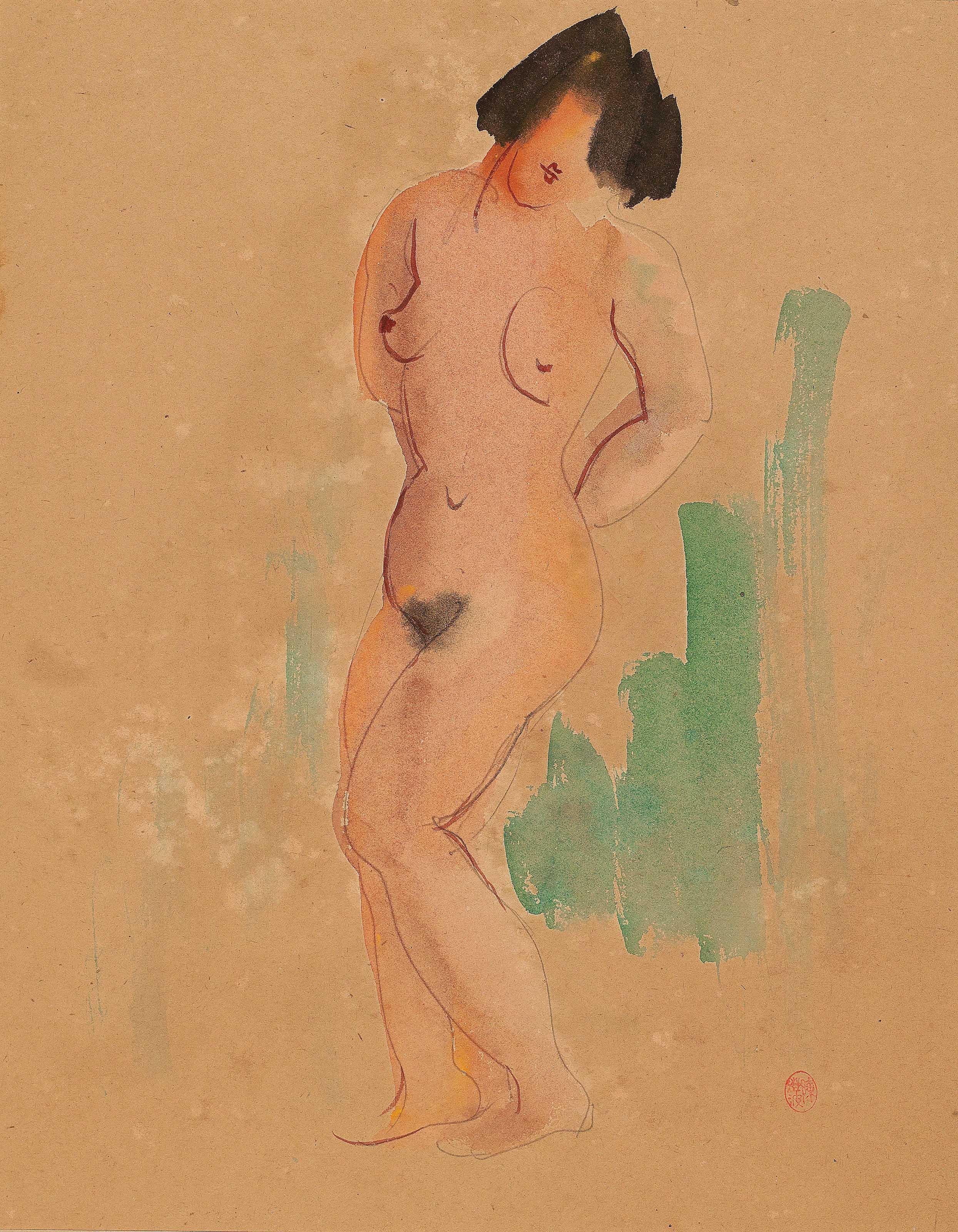 Chen Cheng-Po - Standing Nude