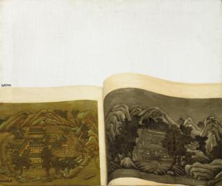 Chen Danqing - After Guo Zhongshu of the Northern Sung\'s Saying Farewell at Wangchuan signed in Chinese; dated \'1999\' (middle left)