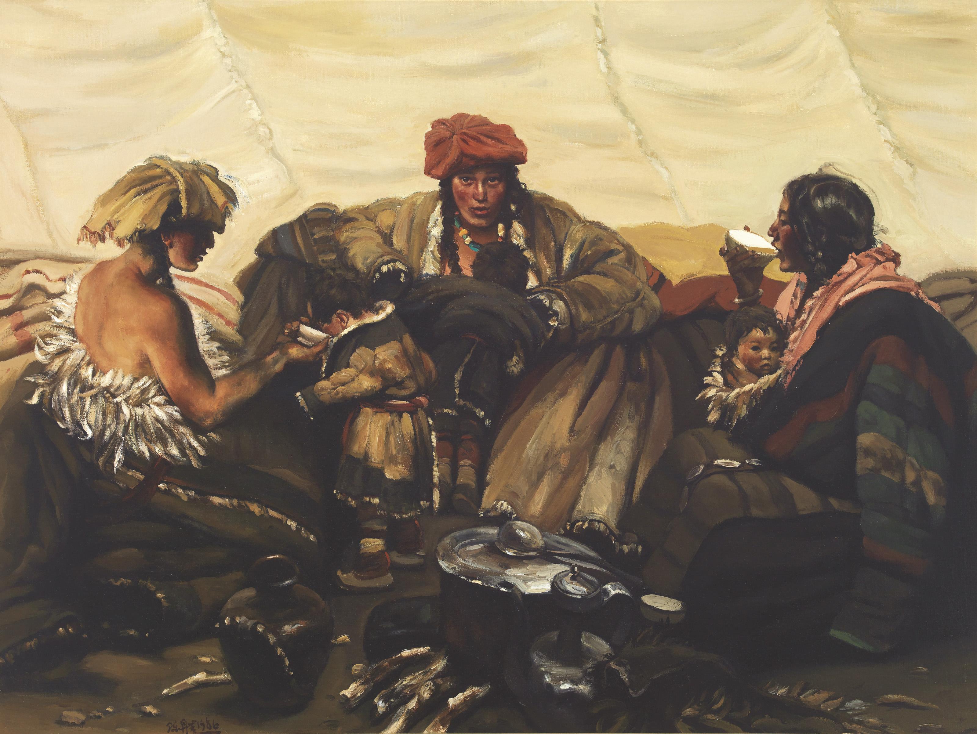 Chen Danqing - Mother and Children