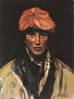 Chen Danqing - Woman with Red Hat