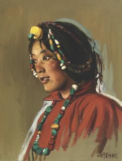 Chen Danqing - Young Lady with Headdress