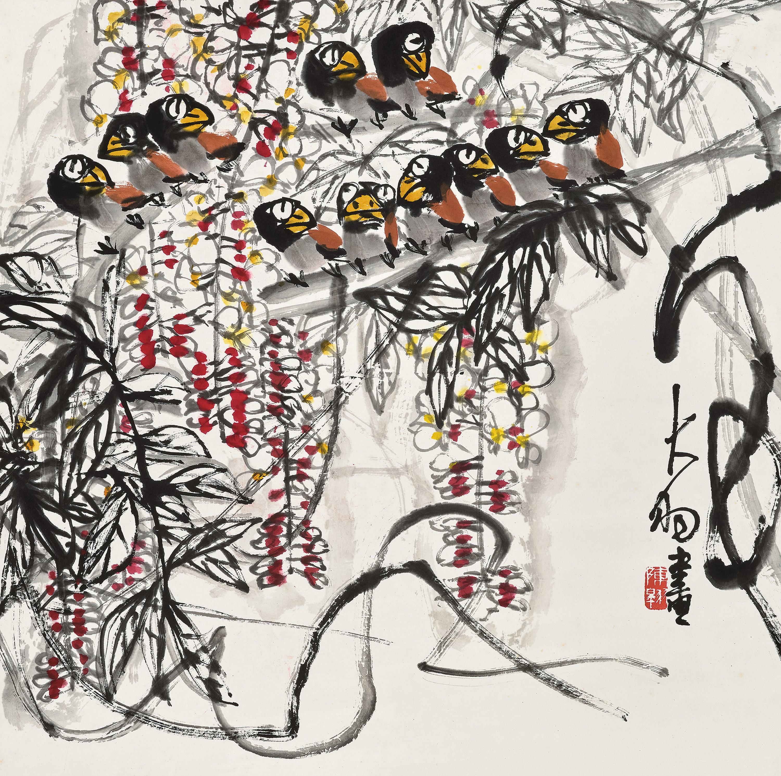 Chen Dayu - Bird And Flowers