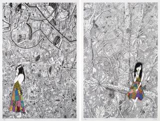 Chen Fei - Patterned Dress Electro & Jungle（Two Pieces）(Painted In 1996)