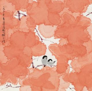 Chen Jialing - Red Leaves and Two Birds