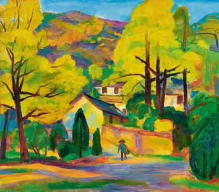 Chen Junde - Autumn In Mount Tianmu(Painted In 1991)