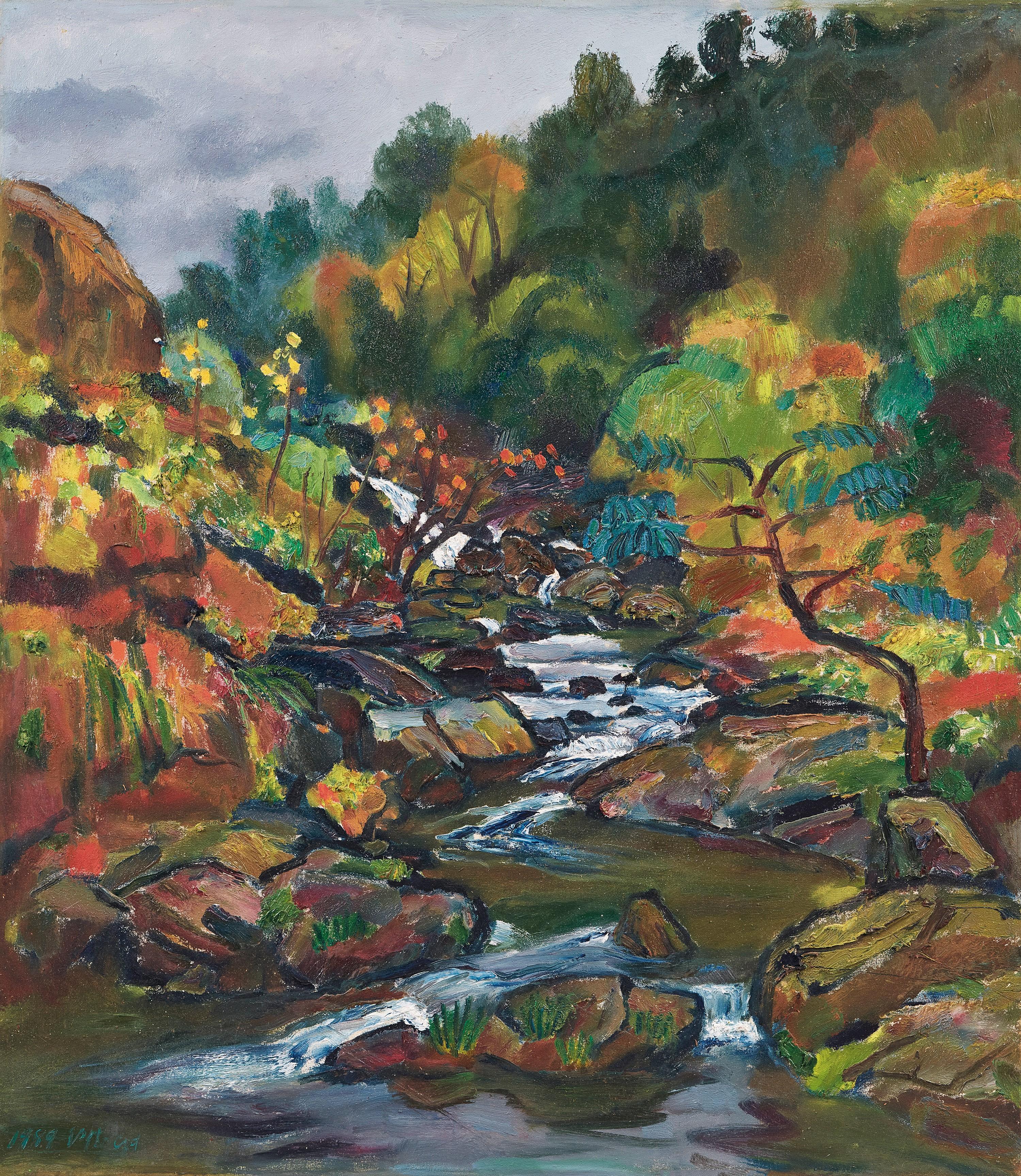 Chen Junde - River Valley(Painted In 1989)