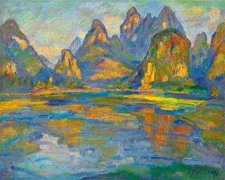 Chen Junde - Scenic Guilin (Painted In 1980)