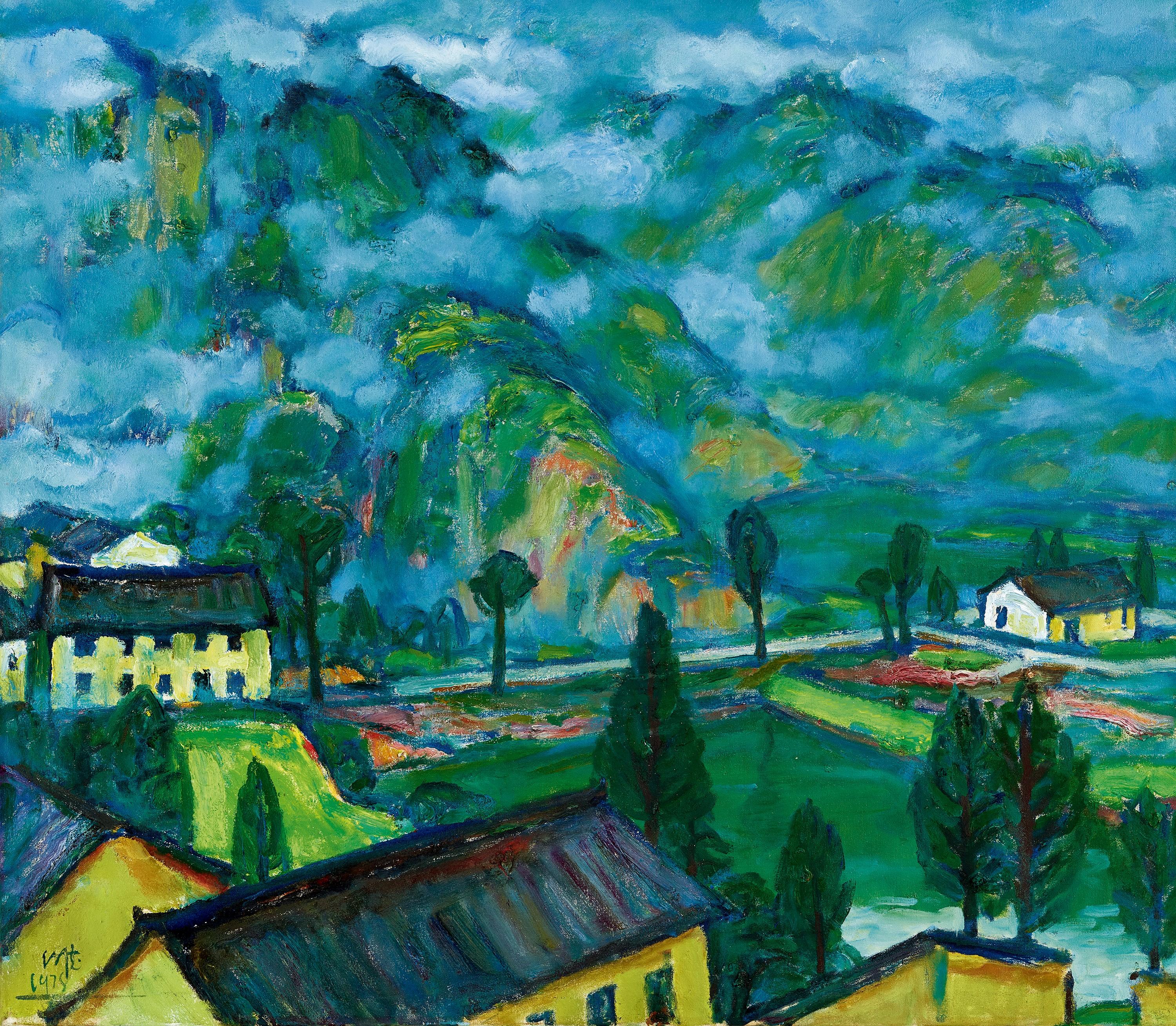 Chen Junde - Village Scenery(Painted In 1978)