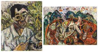 Chen Lai-Xing - Portrait of the Artist No. 4 & Buffalo