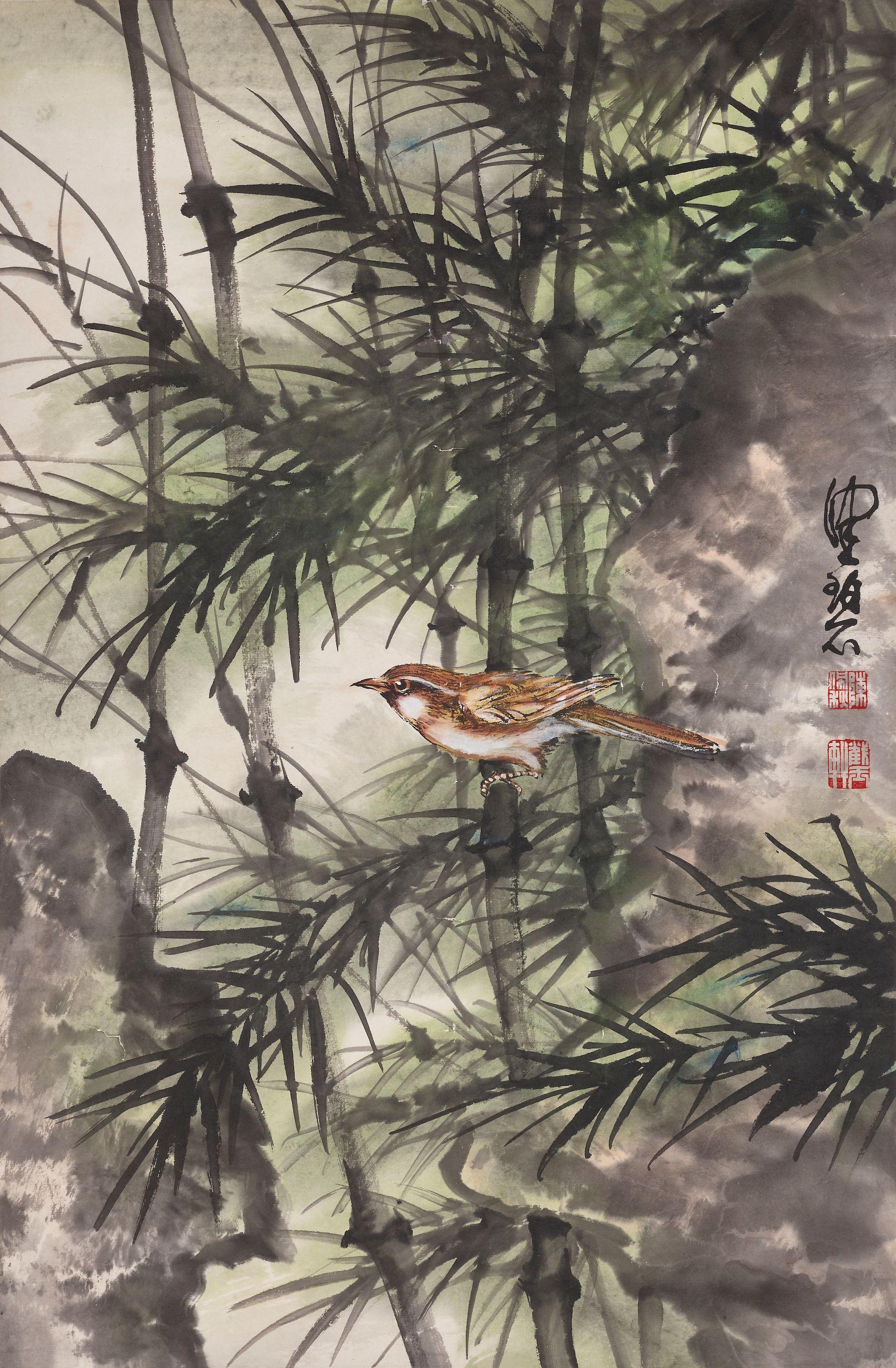 Chen Peiqiu - Bird on Bamboo