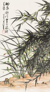 Chen Peiqiu - Orechid, Bamboo And Rock