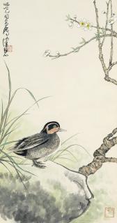 Chen Peiqiu - Pear Blossoms And Duck