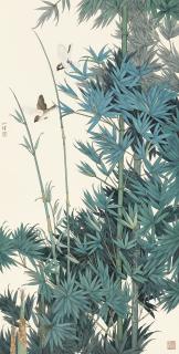 Chen Renqian - Birds By The Bamboo Grove