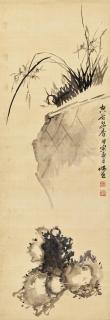Chen Shizeng - Orchids and Rocks