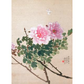Chen Shuren - Butterflies And Peonies