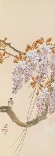 Chen Shuren - Wisteria And Bird