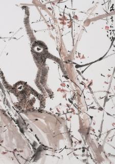 Chen Wen Hsi - A PAIR OF GIBBONS