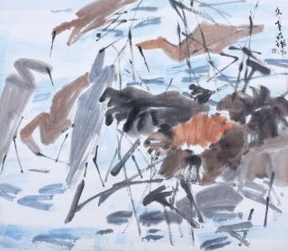 Chen Wen Hsi - Herons In The Reed