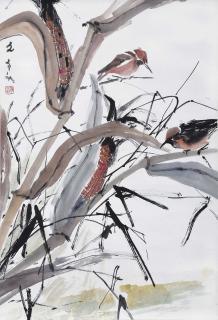 Chen Wen Hsi - Sparrow & Maize