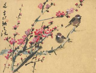 Chen Wen Hsi - Sparrows and Plum Blossoms