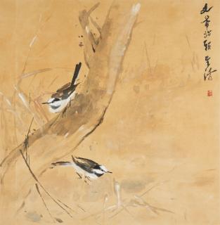 Chen Wenxi - Two Wagtails