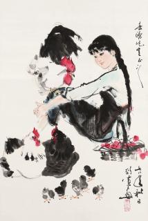 Chen Yanning - Girl With Chickens