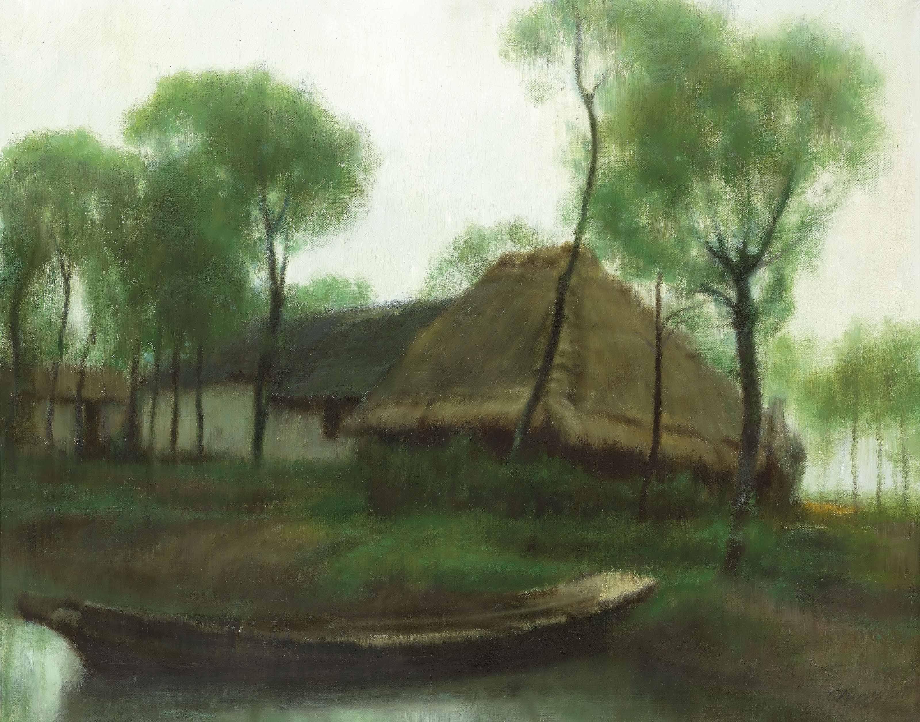 Chen Yifei - Hut Village (Suzhou)