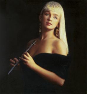 Chen Yifei - Lady with Clarinet