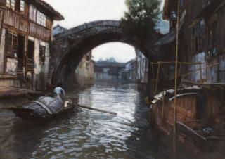 Chen Yifei - Late Afternoon (Suzhou 1984)