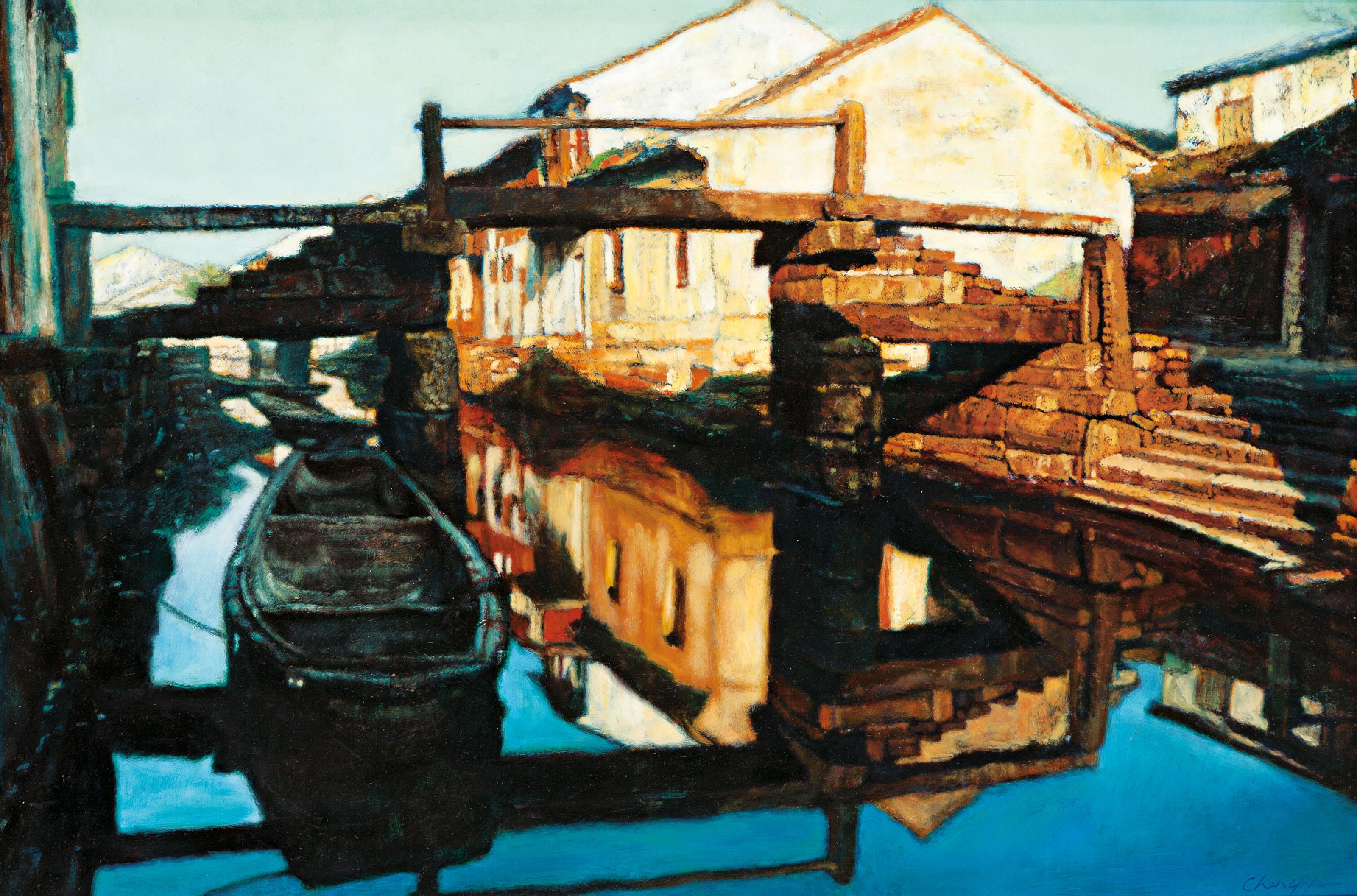 Chen Yifei - Sunset Suzhou