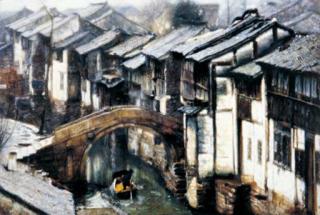 Chen Yifei - View of the Village (Suzhou)