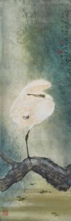 Chen Yihang - White Egret on a Branch