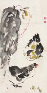 Chen Zizhaung - Two Chickens