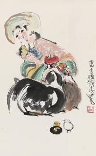 Cheng Shifa - Girl And Chicken