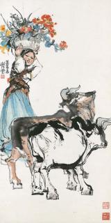 Cheng Shifa - Girl And Flowers