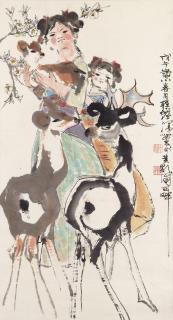 Cheng Shifa - Girls and Deer