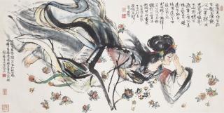 Cheng Shifa - Nymph Scattering Flowers