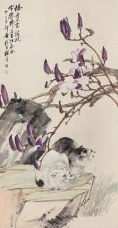 Cheng Zhang - Magnolia And Double Cat