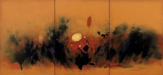Cheong Soo Pieng - Abstract Triptych