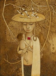 Cheong Soo Pieng - Mother and Child